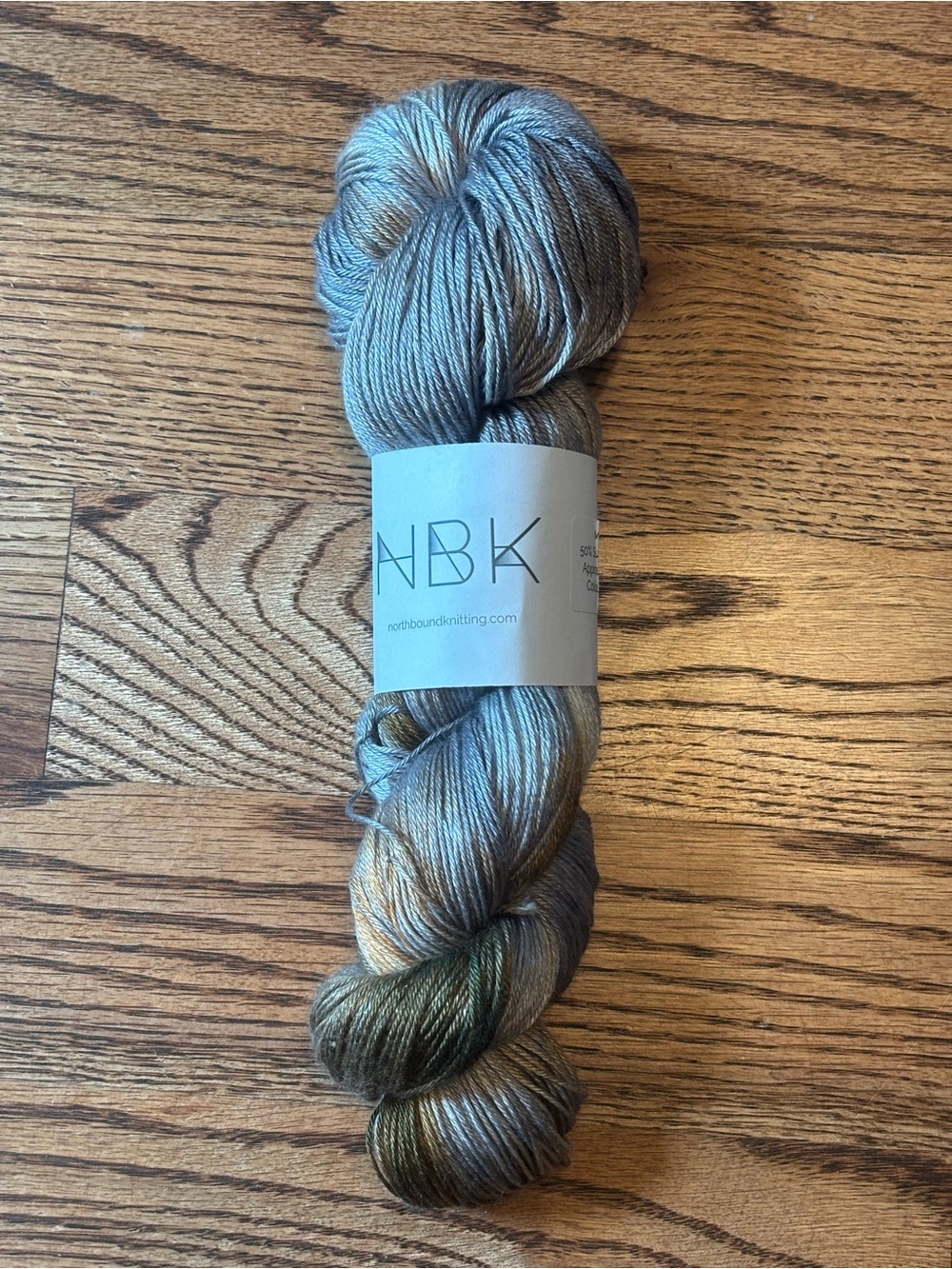 Northbound Knitting Yarn Gray Merino Wool Silk Fingering Yarn Metalluray? Knit